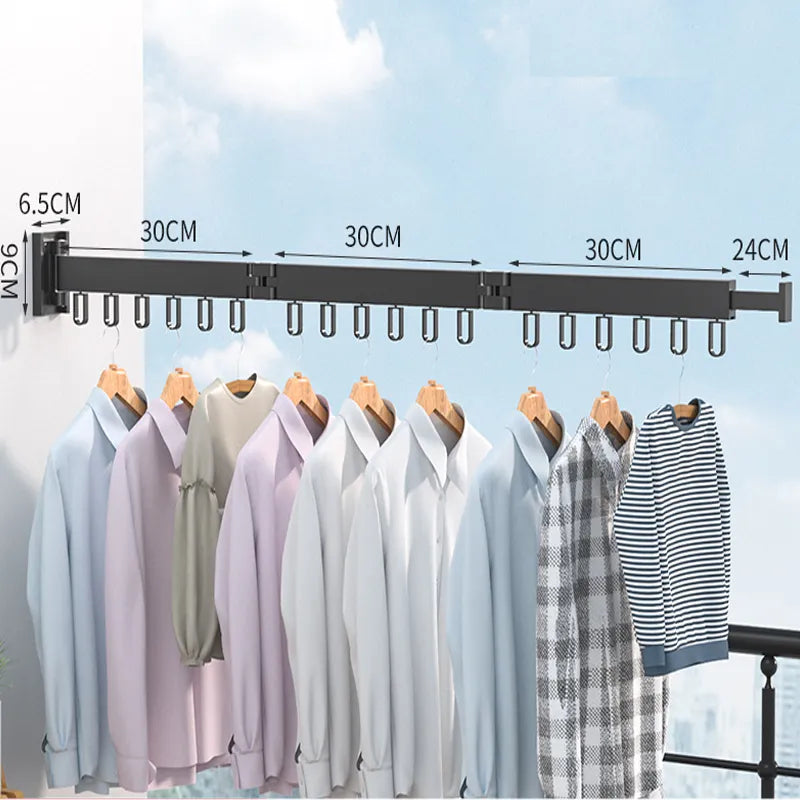 Folding Clothes Hanger Wall Mount