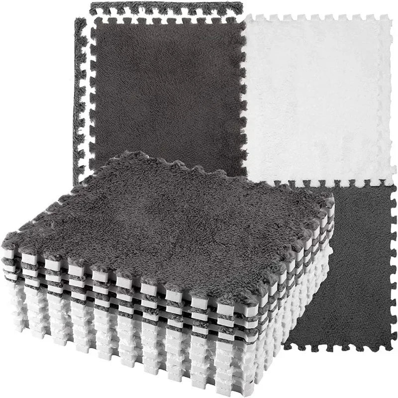 Plush puzzle carpet for floor
