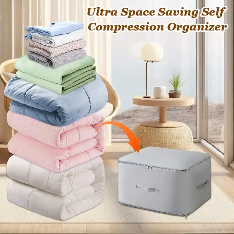 Ultra Space-Saving Self-Compression Organizer