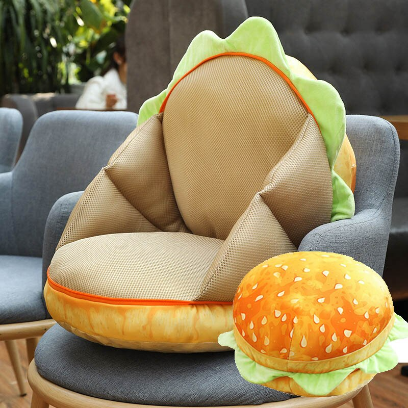 2in1 Hamburger Pillow Seat Cushion