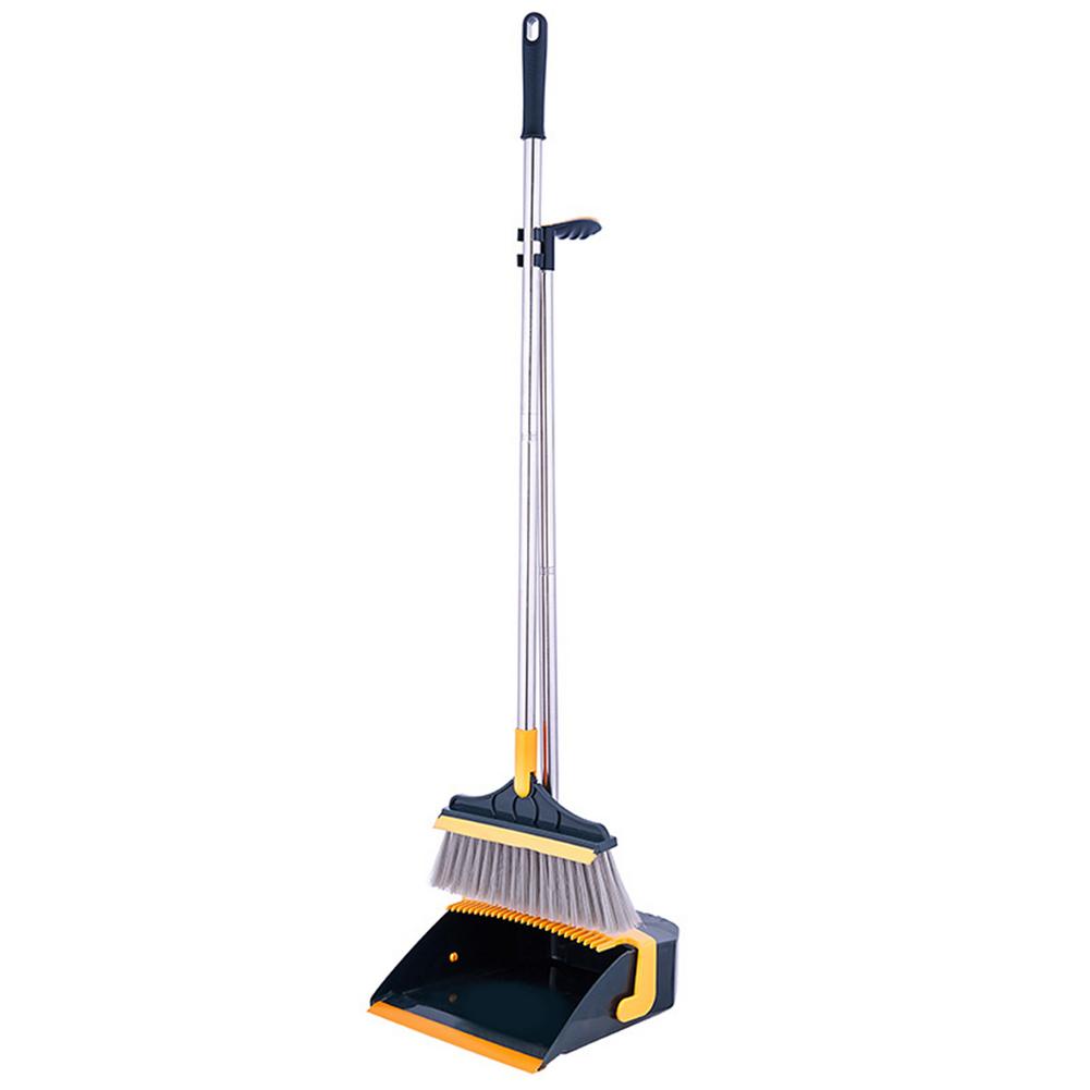 Broom and Garbage Container Set