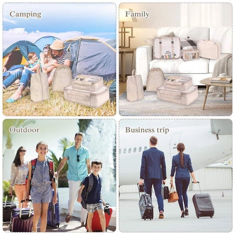 8 Pcs /Set Suitcase Organize Storage Bag