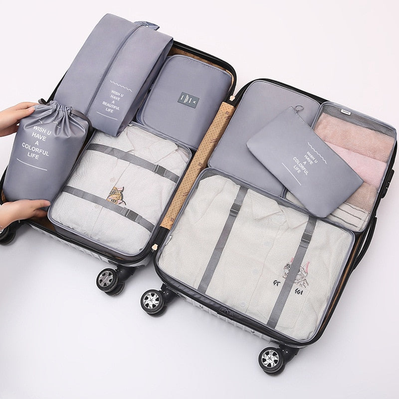 8 Pcs /Set Suitcase Organize Storage Bag