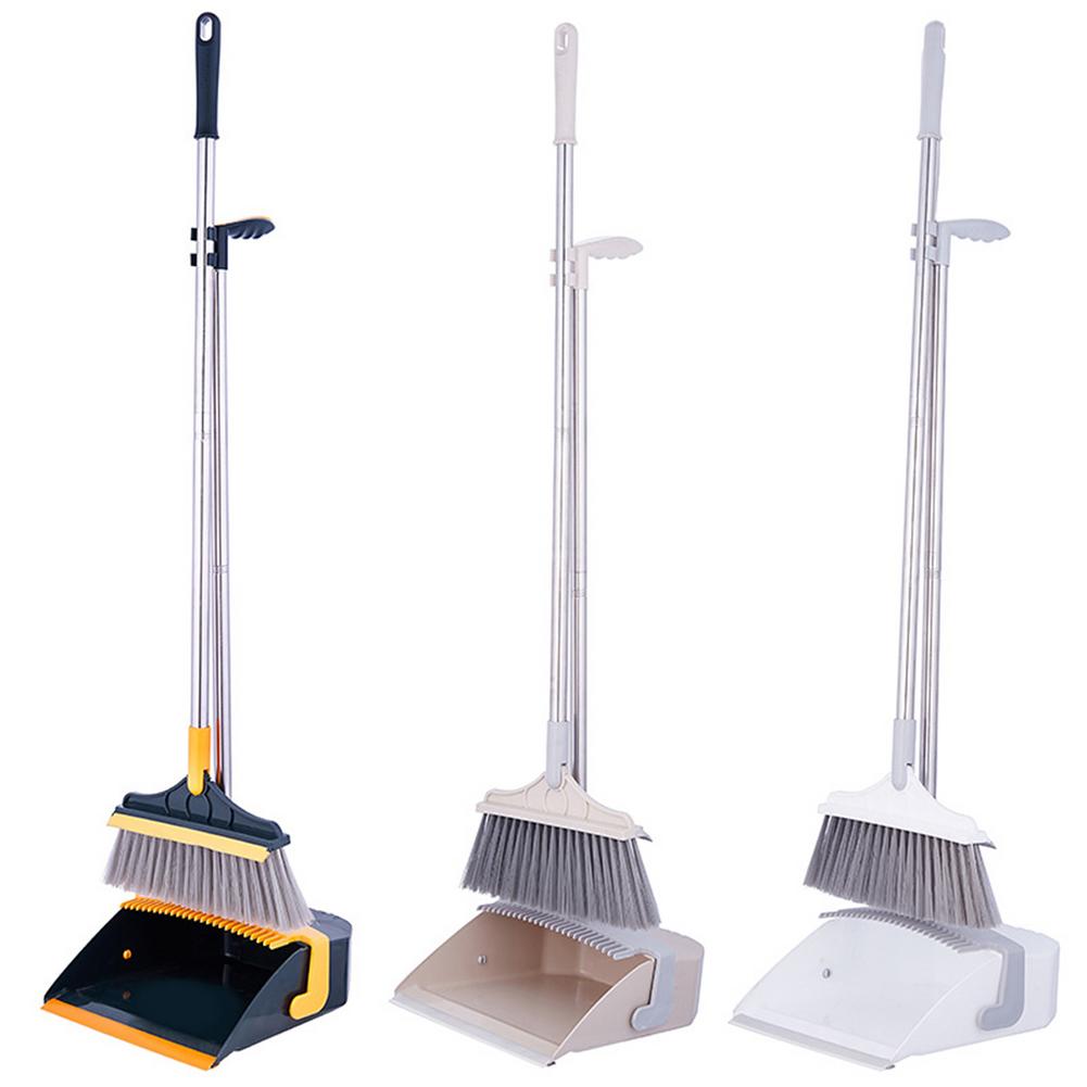 Broom and Garbage Container Set