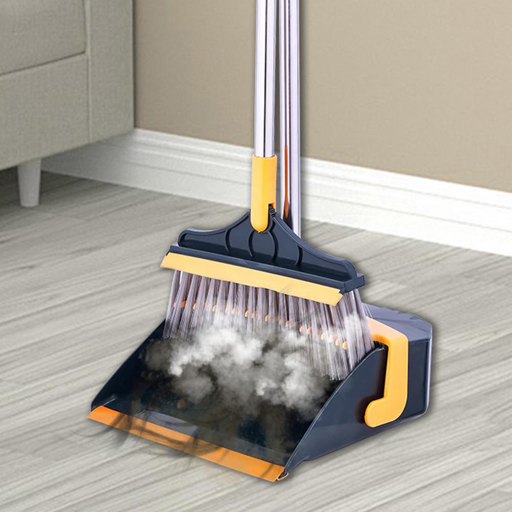 Broom and Garbage Container Set