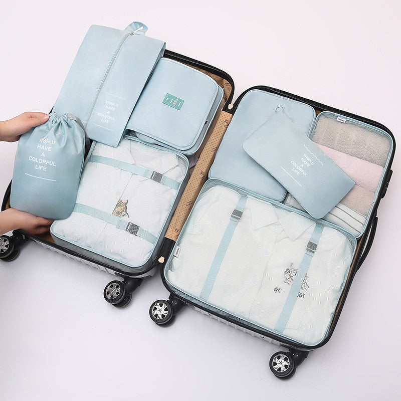 8 Pcs /Set Suitcase Organize Storage Bag