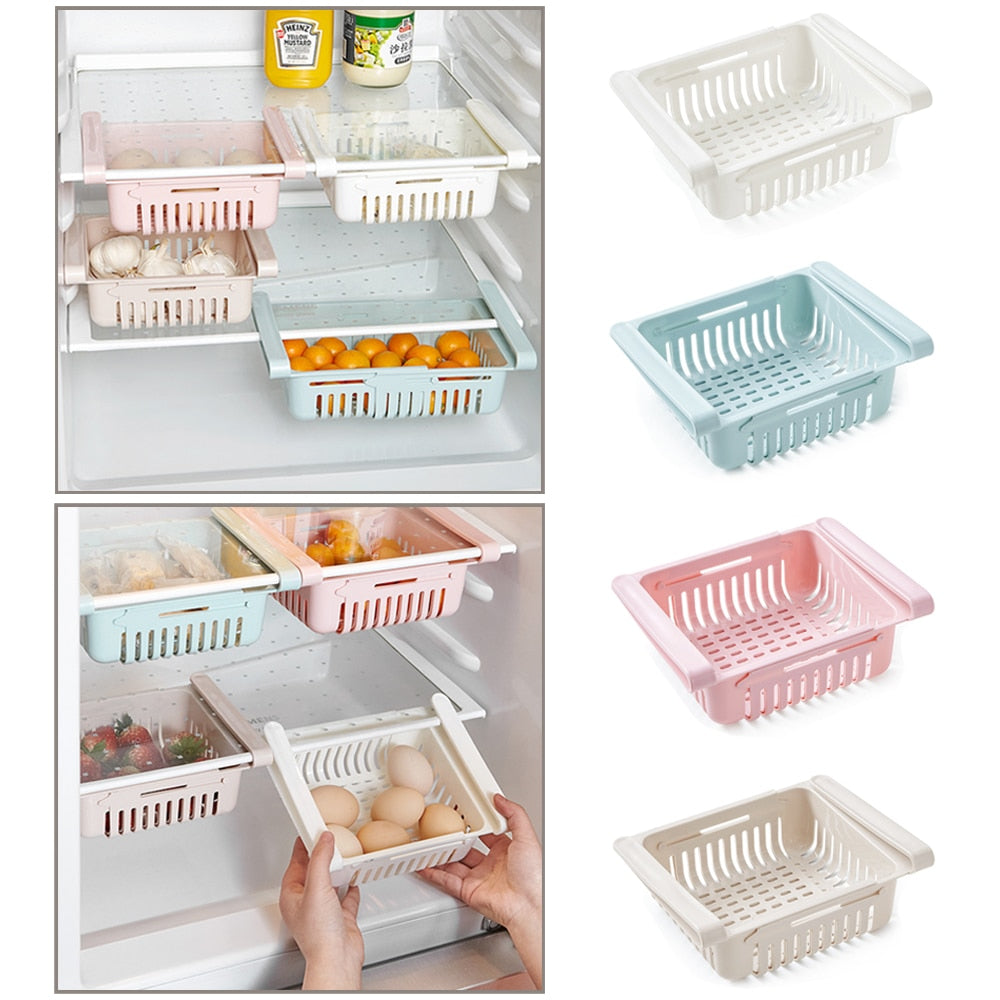 Adjustable Fridge Storage Drawer