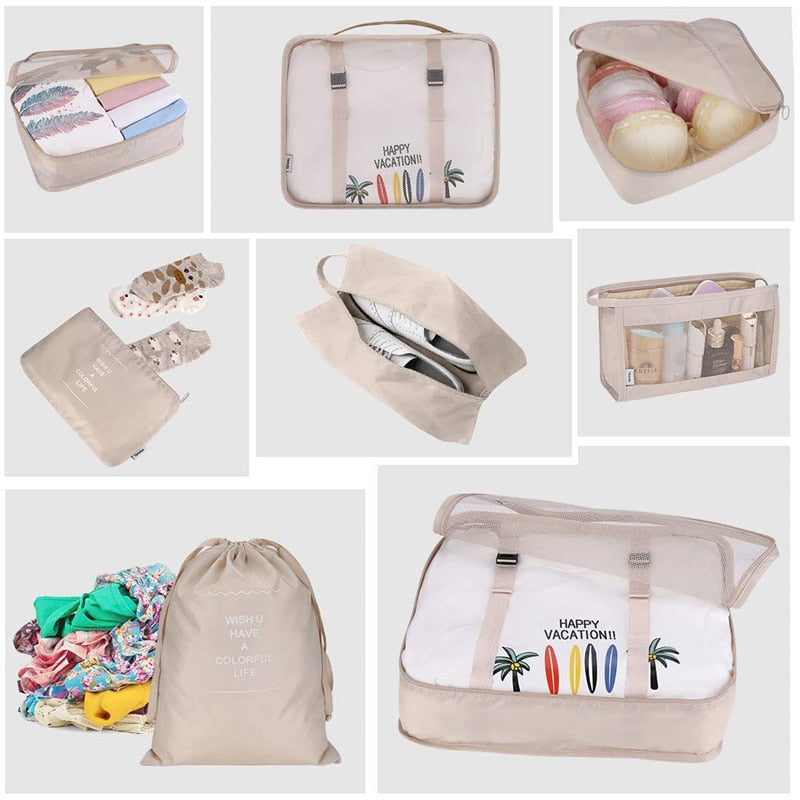 8 Pcs /Set Suitcase Organize Storage Bag
