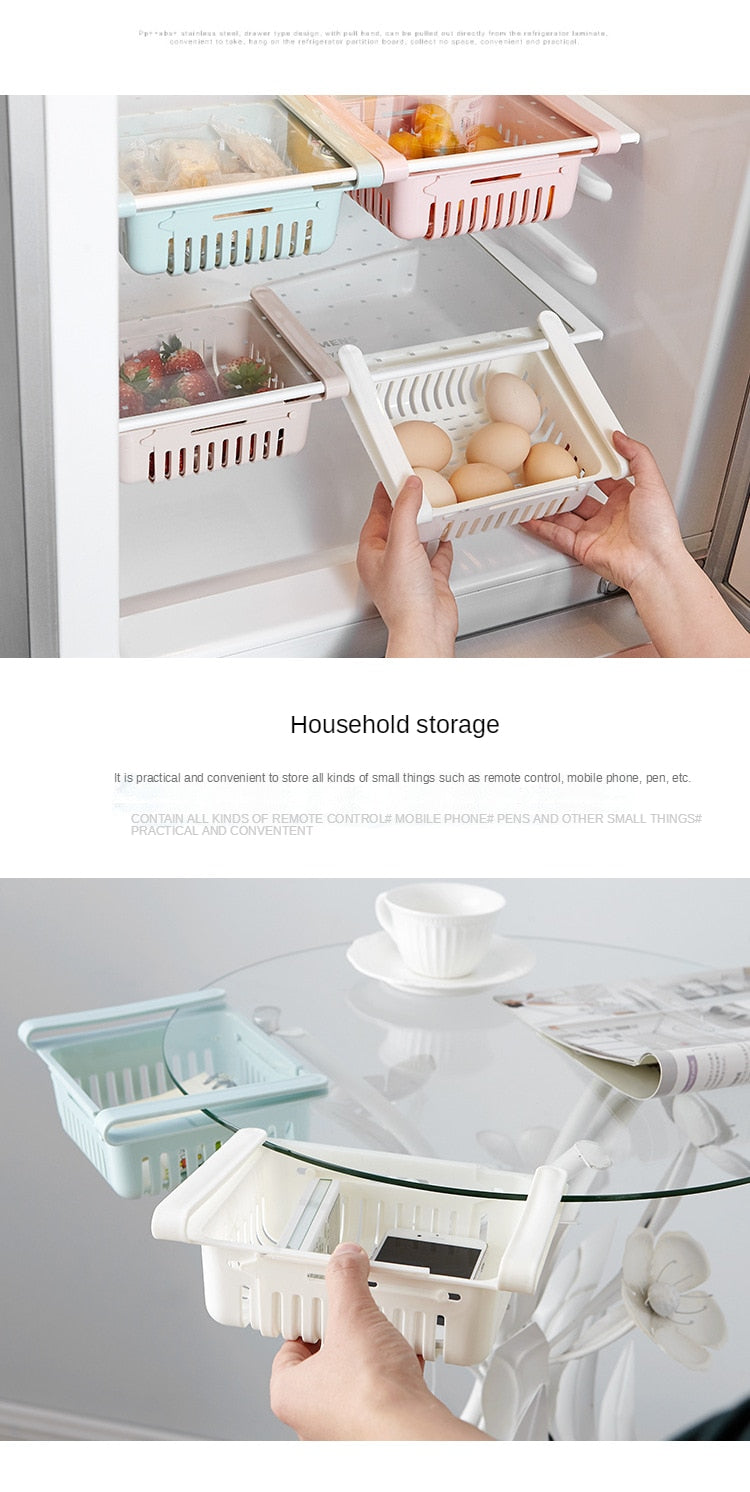 Adjustable Fridge Storage Drawer