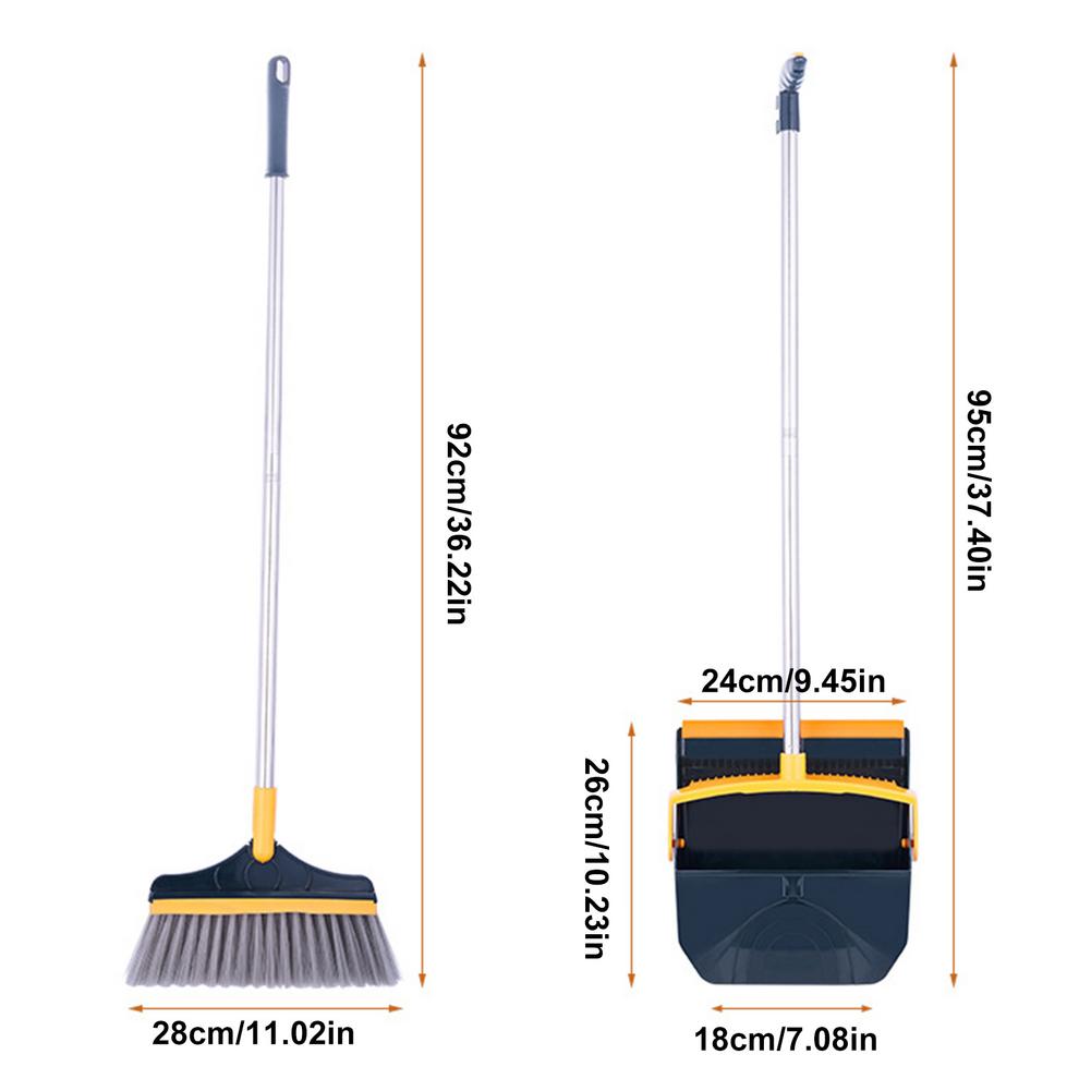 Broom and Garbage Container Set