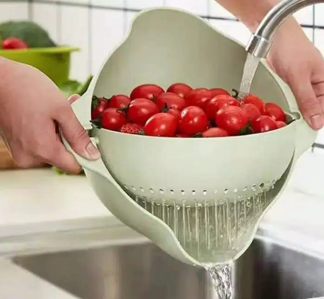 Double drain basket