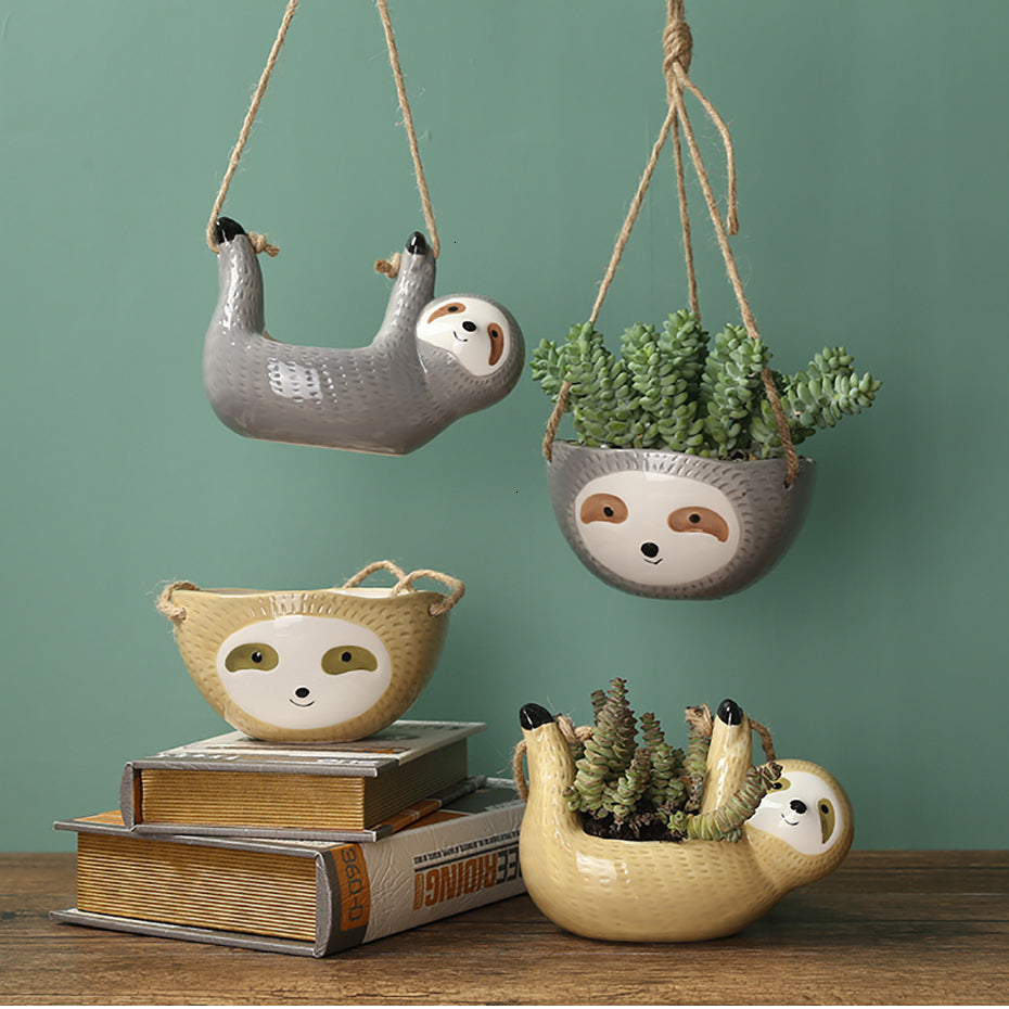 Hanging Sloth Planter