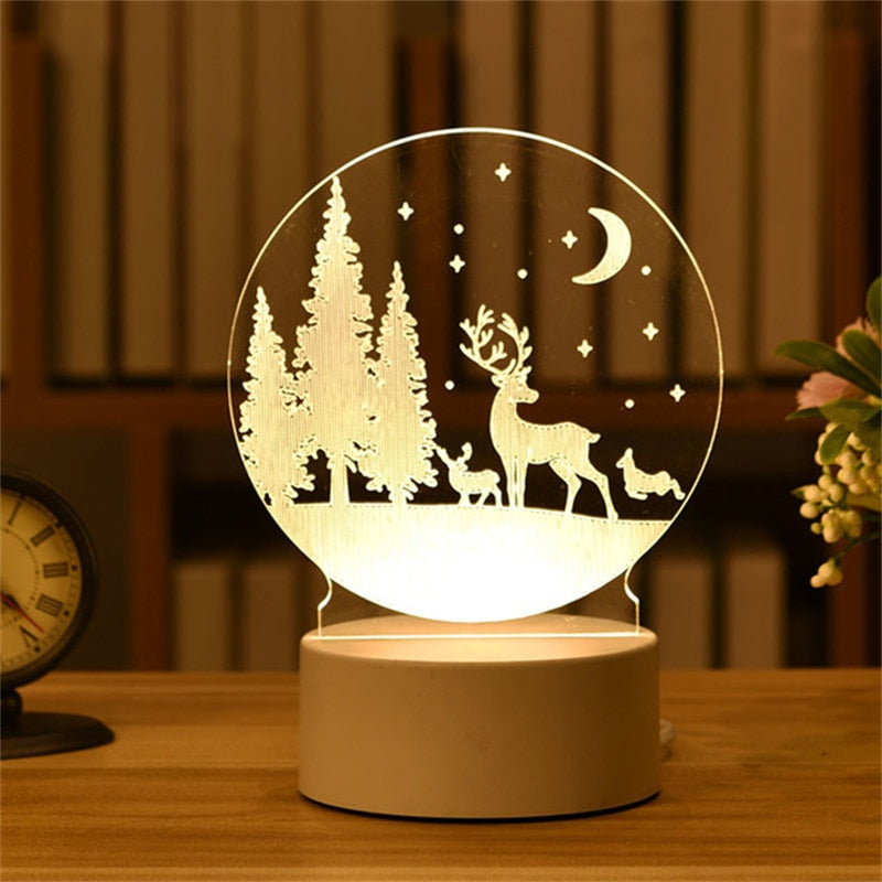3D Creative Animals Bedside LED Night Lamp