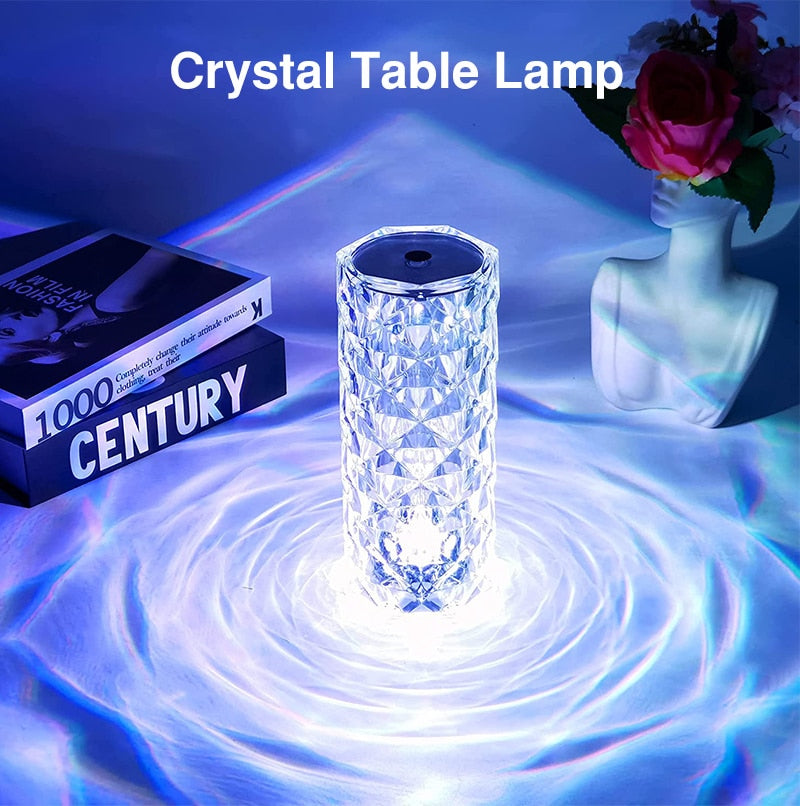 Touching Control Rose Acrylic Lamp