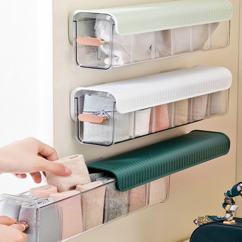 Wall Mounted Underwear Socks Storage Box