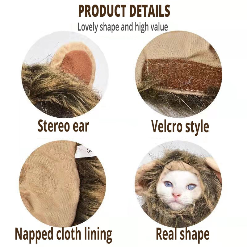 Lion wig for pets