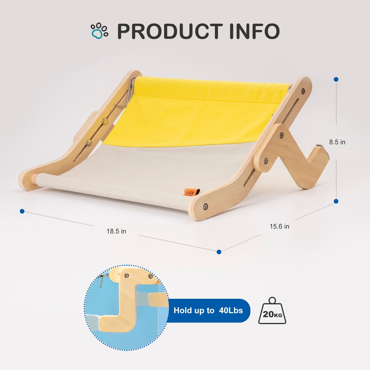 Suitable pet hanging bed under 20kg/40lbs