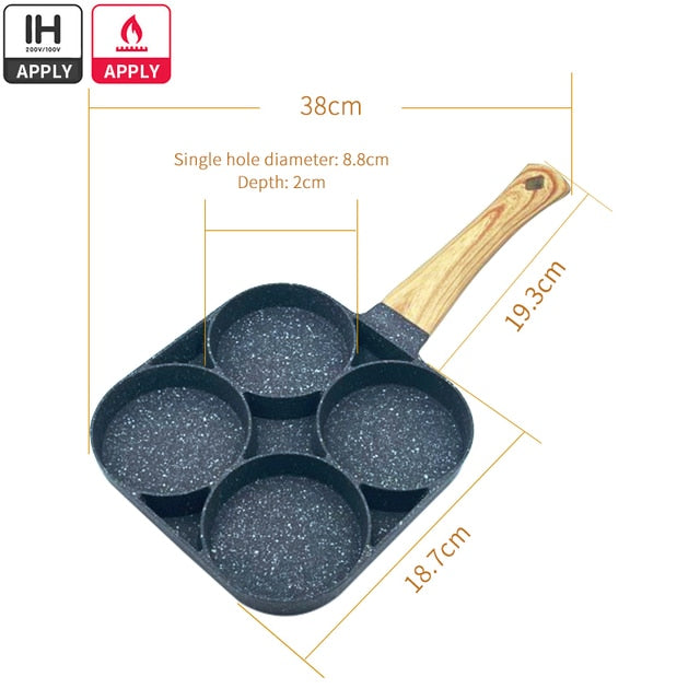 3-4 section Non-stick Grill Pan