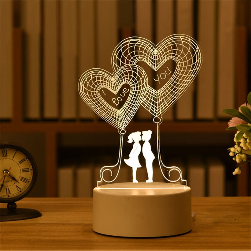 3D Creative Animals Bedside LED Night Lamp