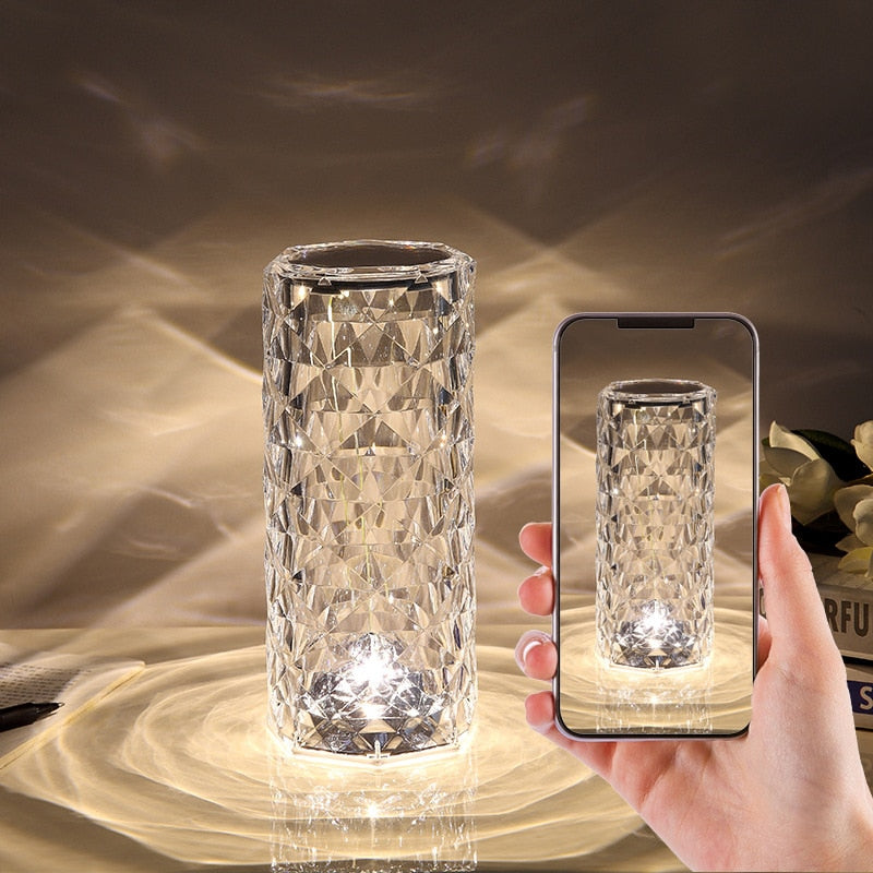 Touching Control Rose Acrylic Lamp