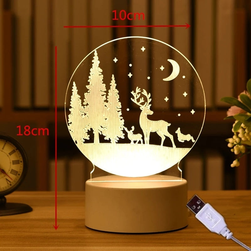 3D Creative Animals Bedside LED Night Lamp