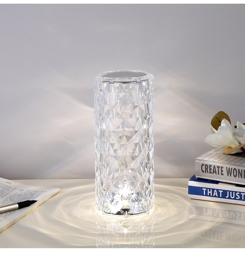 Touching Control Rose Acrylic Lamp