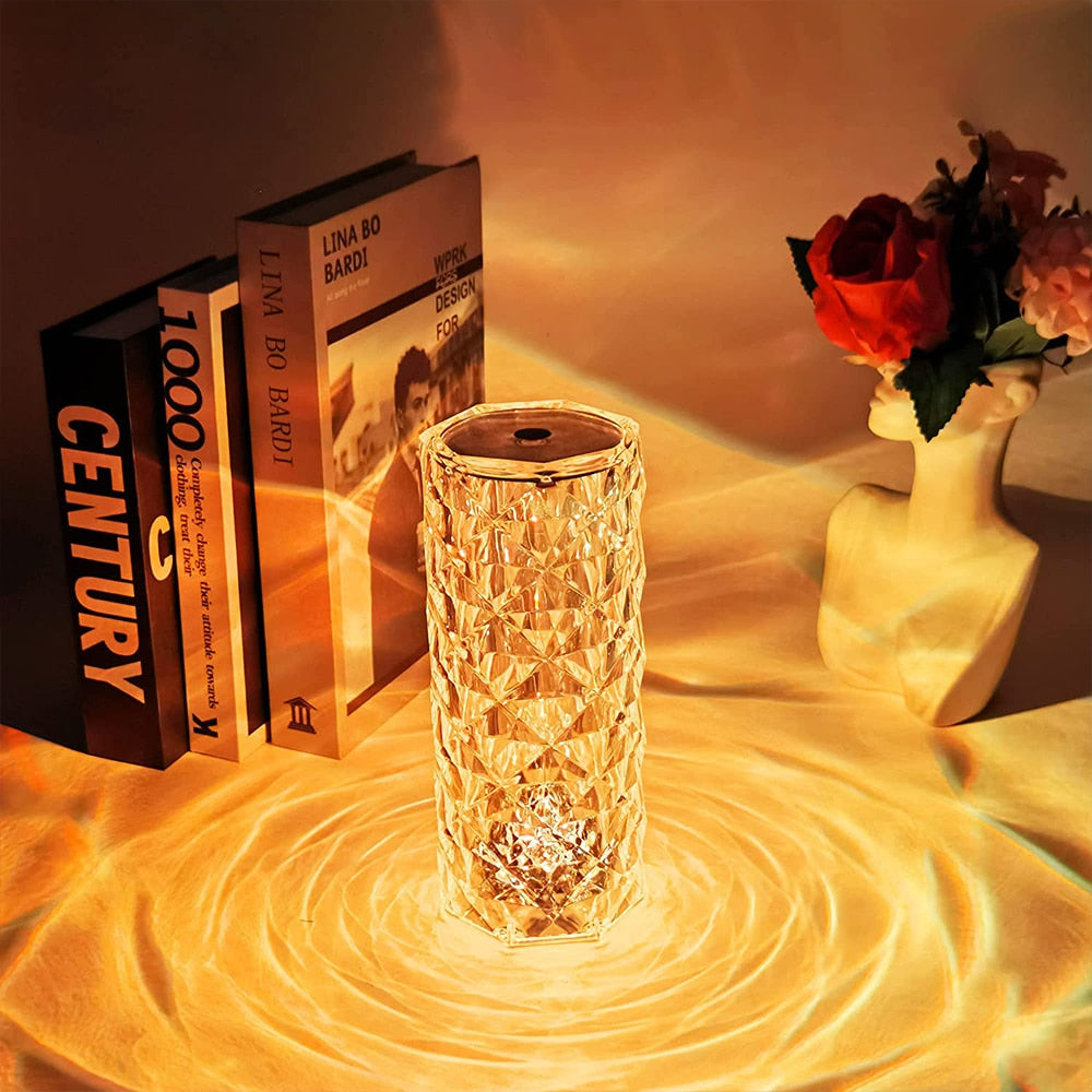 Touching Control Rose Acrylic Lamp