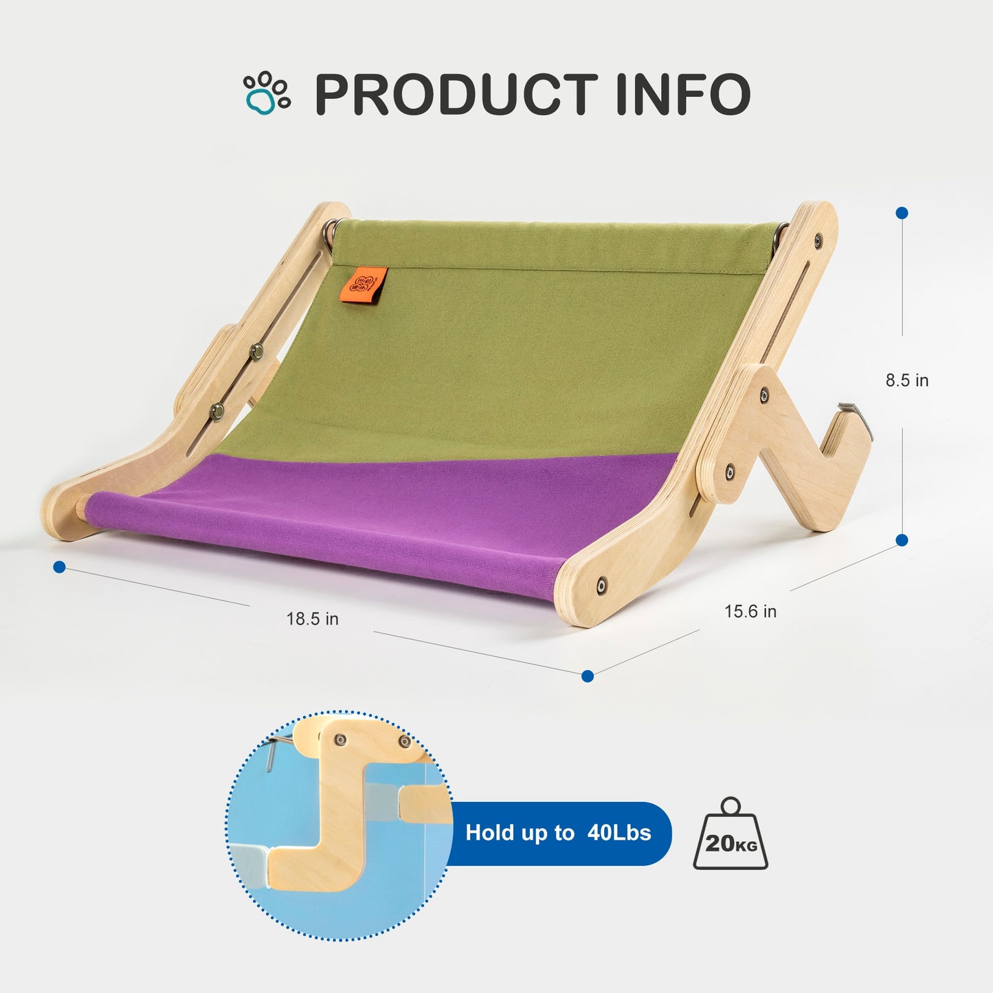 Suitable pet hanging bed under 20kg/40lbs