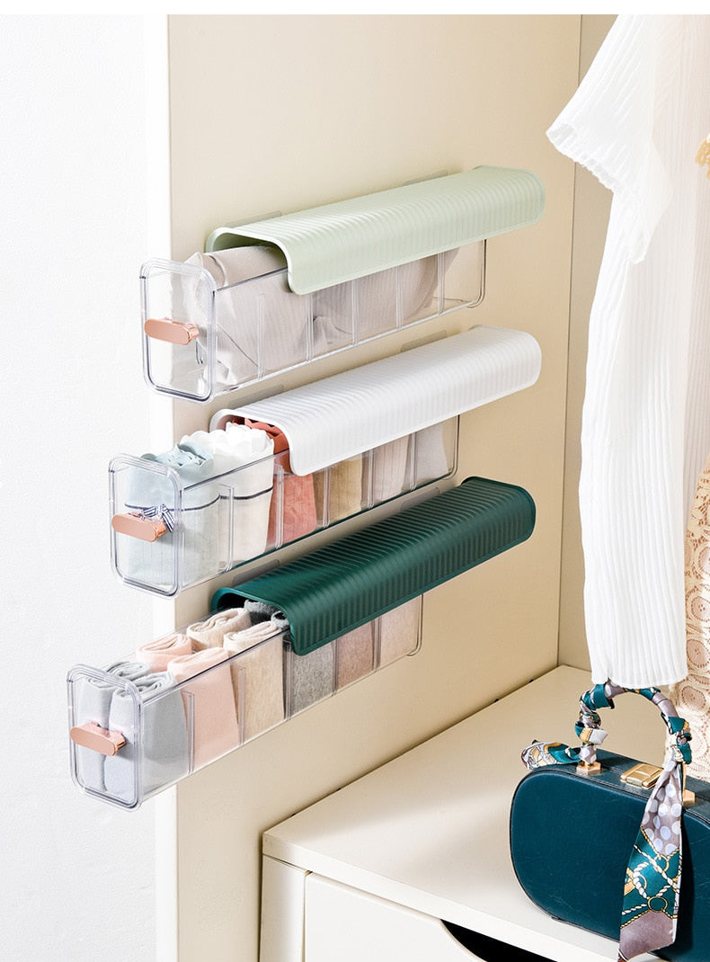 Wall Mounted Underwear Socks Storage Box