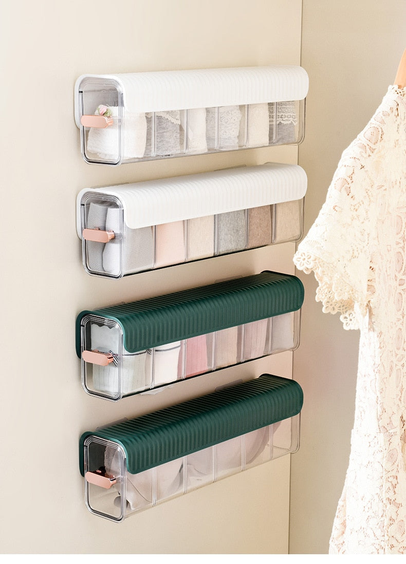 Wall Mounted Underwear Socks Storage Box