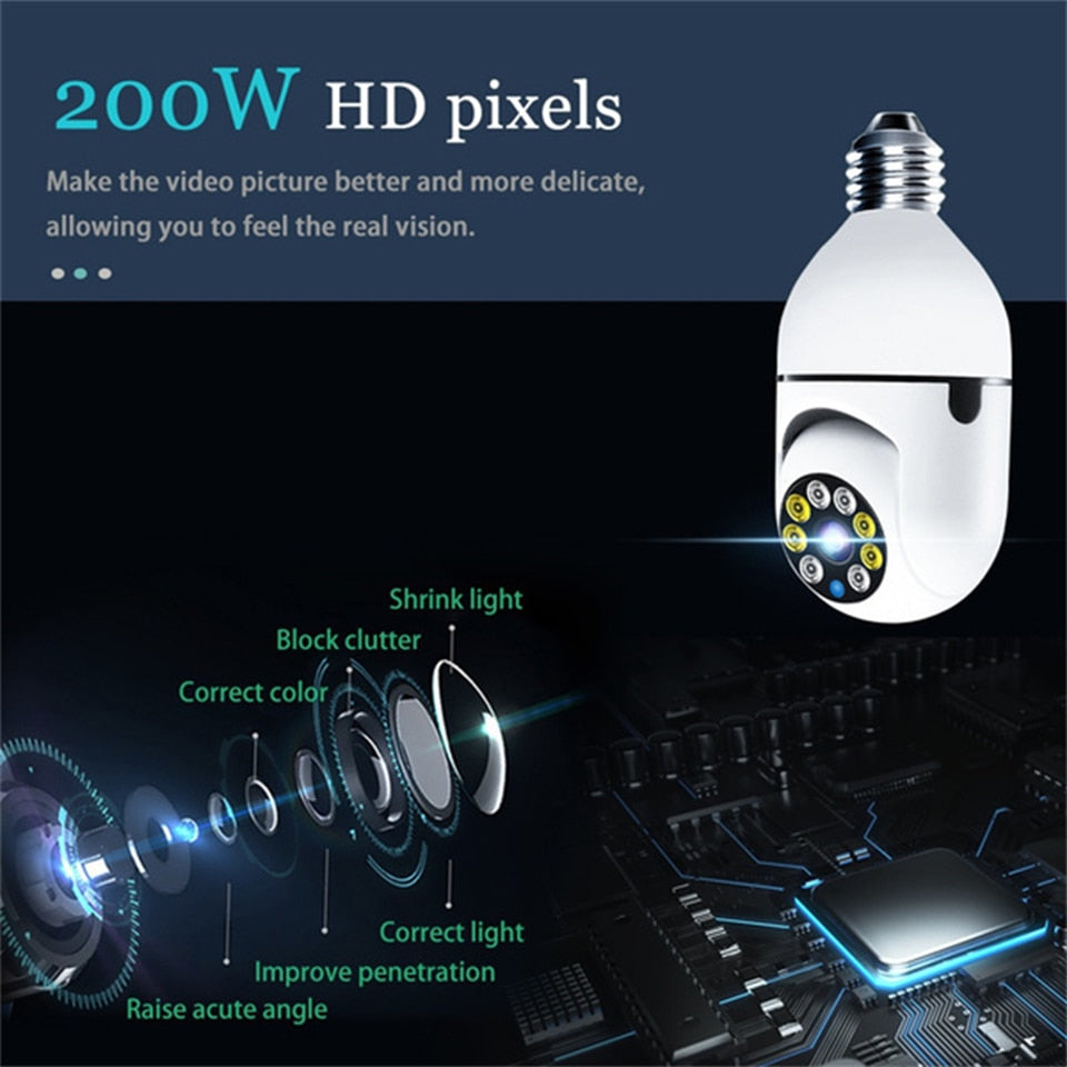 Wireless Wifi Light Bulb Camera Security Camera