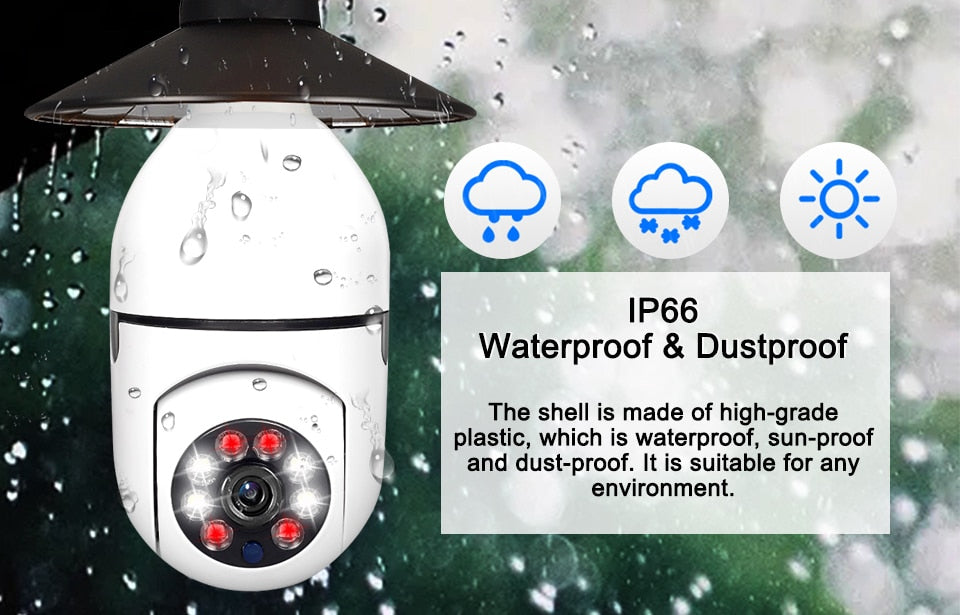 Wireless Wifi Light Bulb Camera Security Camera