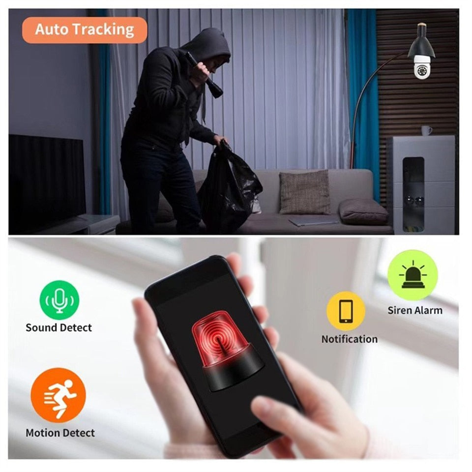 Wireless Wifi Light Bulb Camera Security Camera