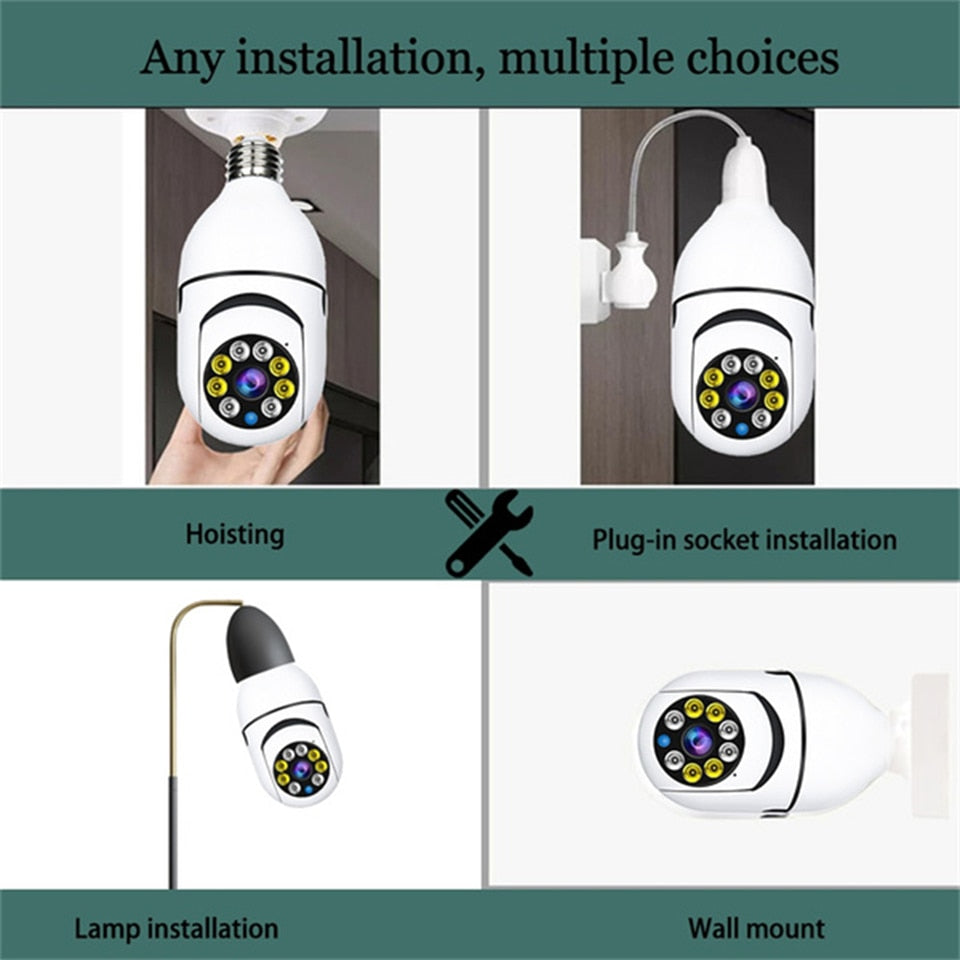 Wireless Wifi Light Bulb Camera Security Camera