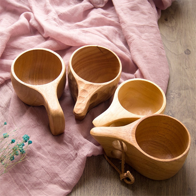 Ancient handmade rubberwood cup