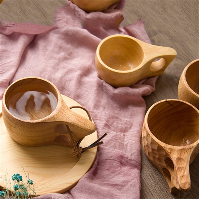 Ancient handmade rubberwood cup