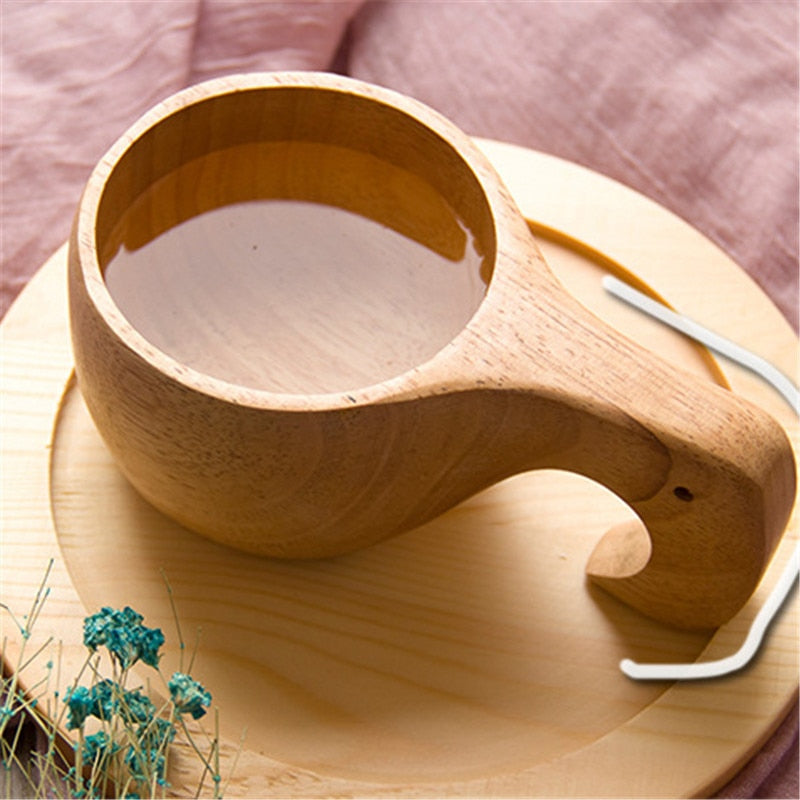 Ancient handmade rubberwood cup