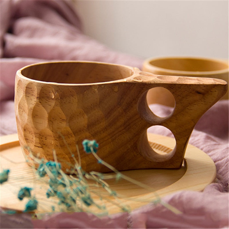 Ancient handmade rubberwood cup