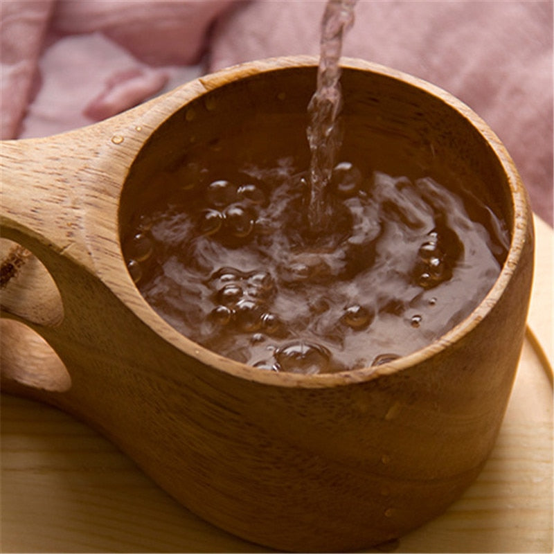 Ancient handmade rubberwood cup