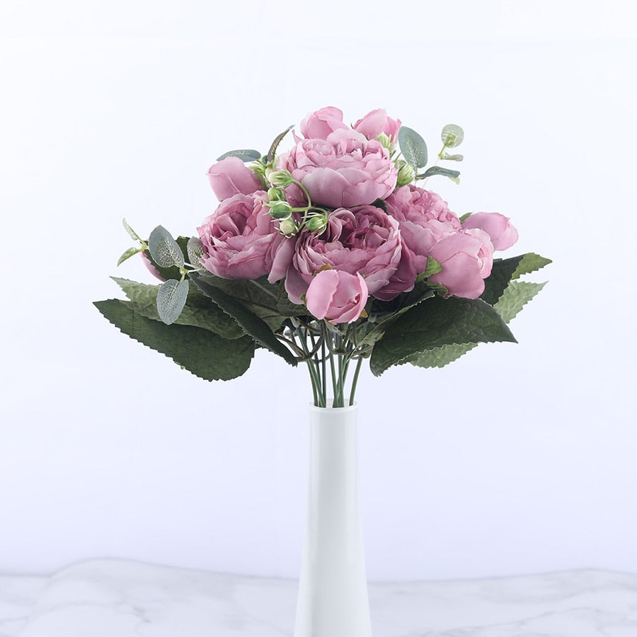 Silk Peony Artificial Flowers Bouquet