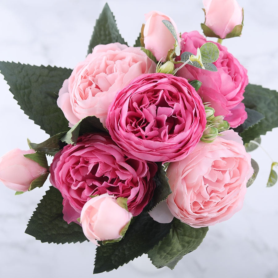 Silk Peony Artificial Flowers Bouquet