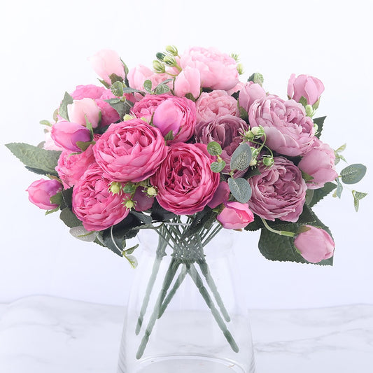Silk Peony Artificial Flowers Bouquet
