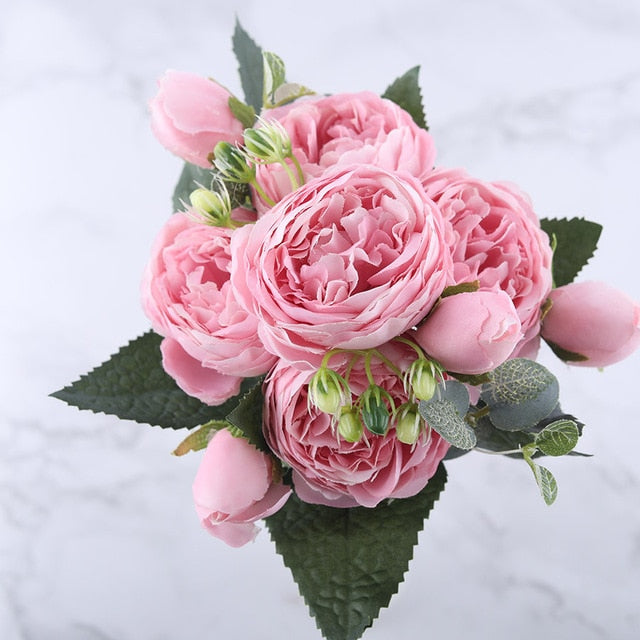 Silk Peony Artificial Flowers Bouquet