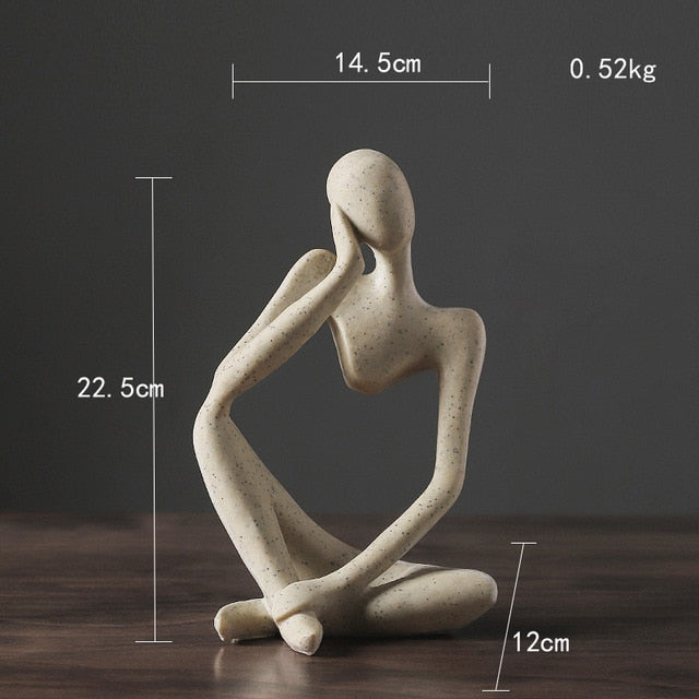 Thinker Resin Statue
