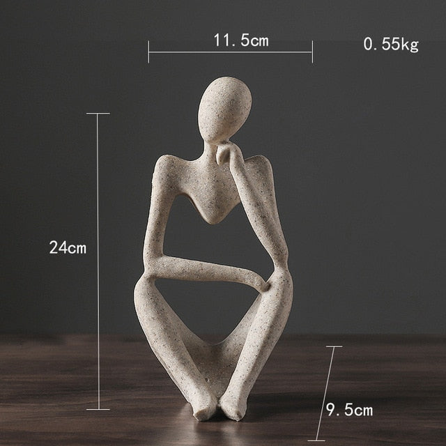 Thinker Resin Statue