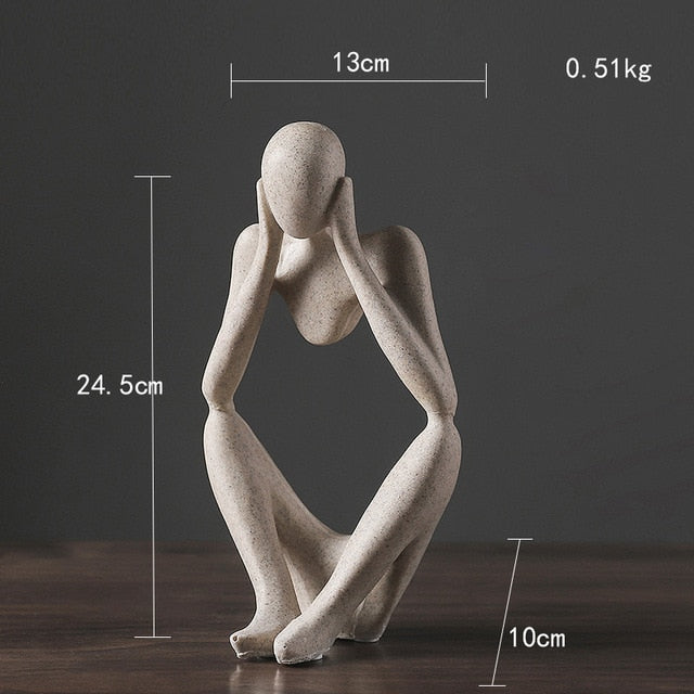 Thinker Resin Statue