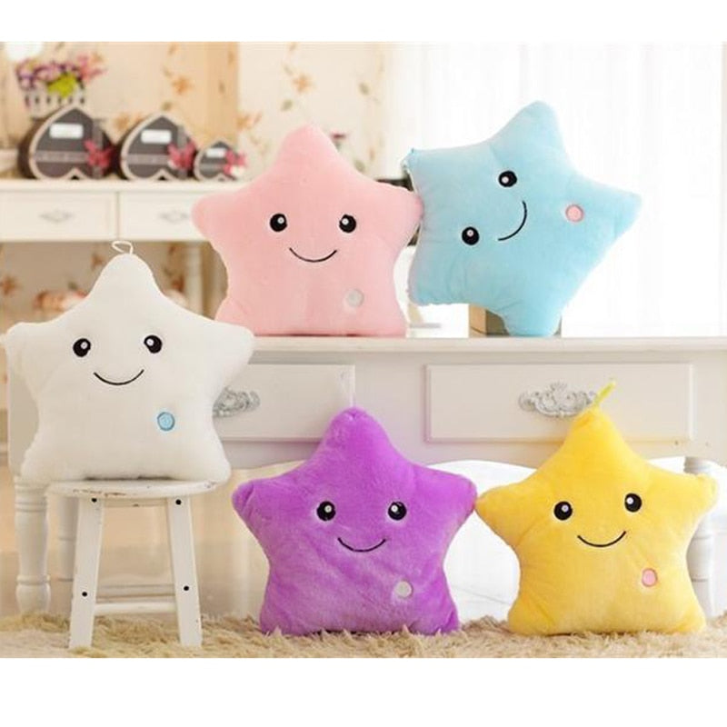 LED Light Toys For Kids-Luminous and Glowing Star Pillow