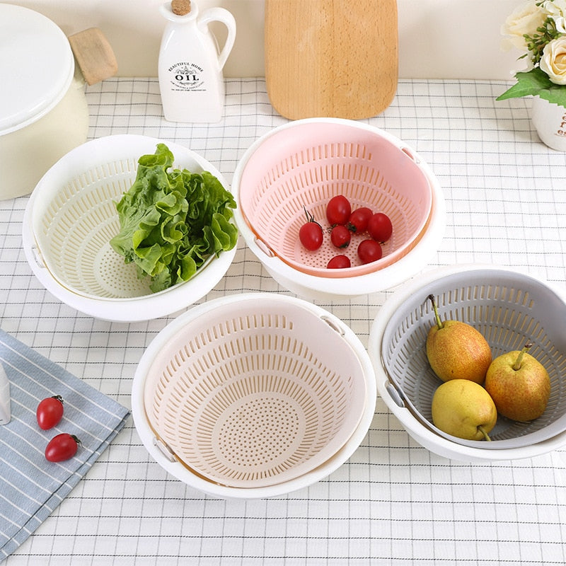 Double drain basket