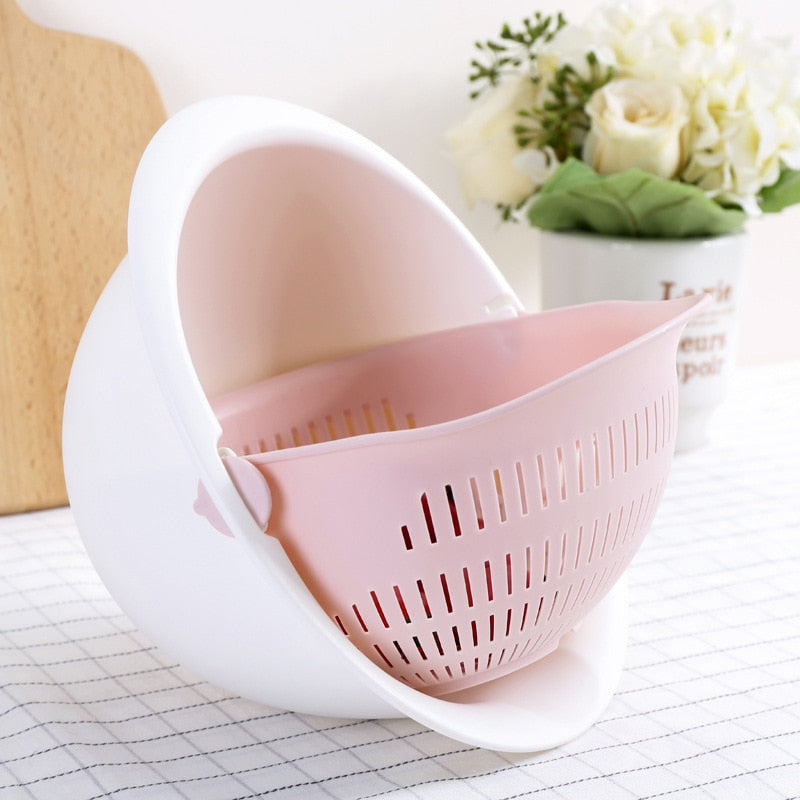 Double drain basket