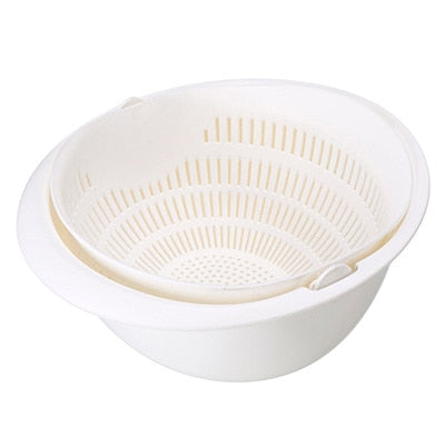 Double drain basket